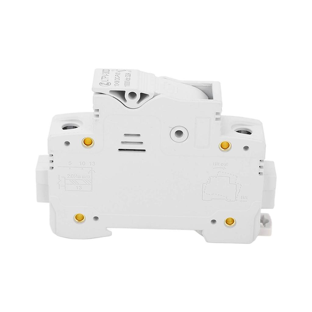 Держатель предохранителя постоянного тока 1P 32A, монтируемый на DIN-рейку, огнестойкий, основание для фотоэлектрических предохранителей с предохранителем 20A 10x38мм 1000В постоянного тока