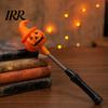 Pumpkin Lantern Glow Stick Halloween Party LED for Kids, Spooky Ghost Flashing Light Lighted Up Rod with Spring Holiday Favors Decoration