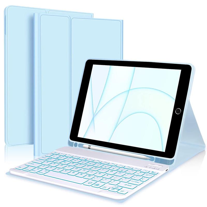 Чехол-клавиатура с подсветкой Bluetooth для Galaxy Tab A9+ 11 дюймов: Съемный, Защитный, Мягкая оболочка