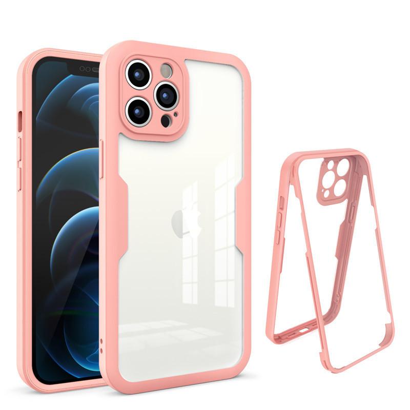 360 Full Cover Silicon Case For iPhone 16 Pro Max 15 13 11 12 14 Pro Max X XS SE 7 8 Plus With Screen Protector Shockproof Cover