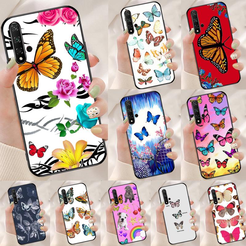 Цветок Бабочка Для Huawei Nova 8i 11i 12i 12s 9 10 SE Y90 Y60 Y70 Y72 Y61 Y91 P20 P30 P40 Lite P60 Pro Чехол