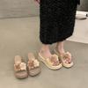 Thick-soled Heightened One-word Cool Slippers Fairy Shoes Outer Wear 2025 Summer New Chinese Style with Skirt Sandals