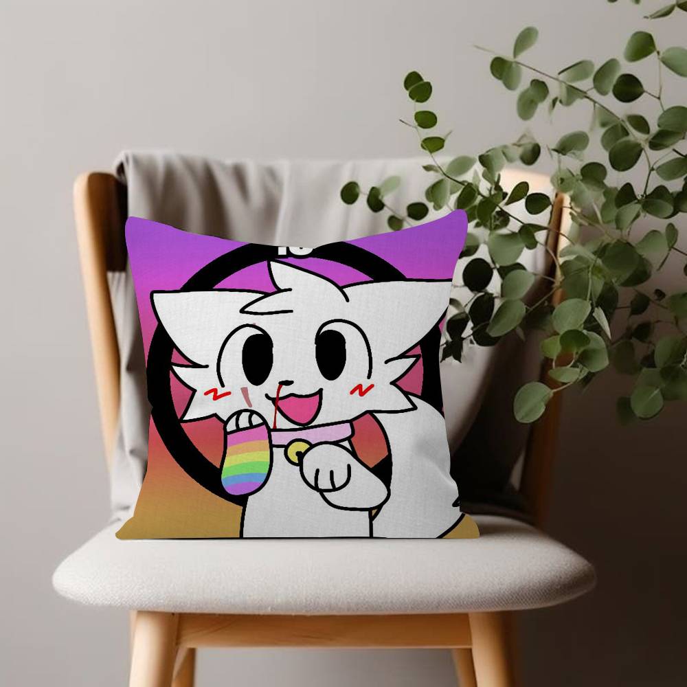 cartoon art funny Cute Cat kawaii Cushion Cover Decorative Pillow Sofa Home Decor Case Pillow Cases