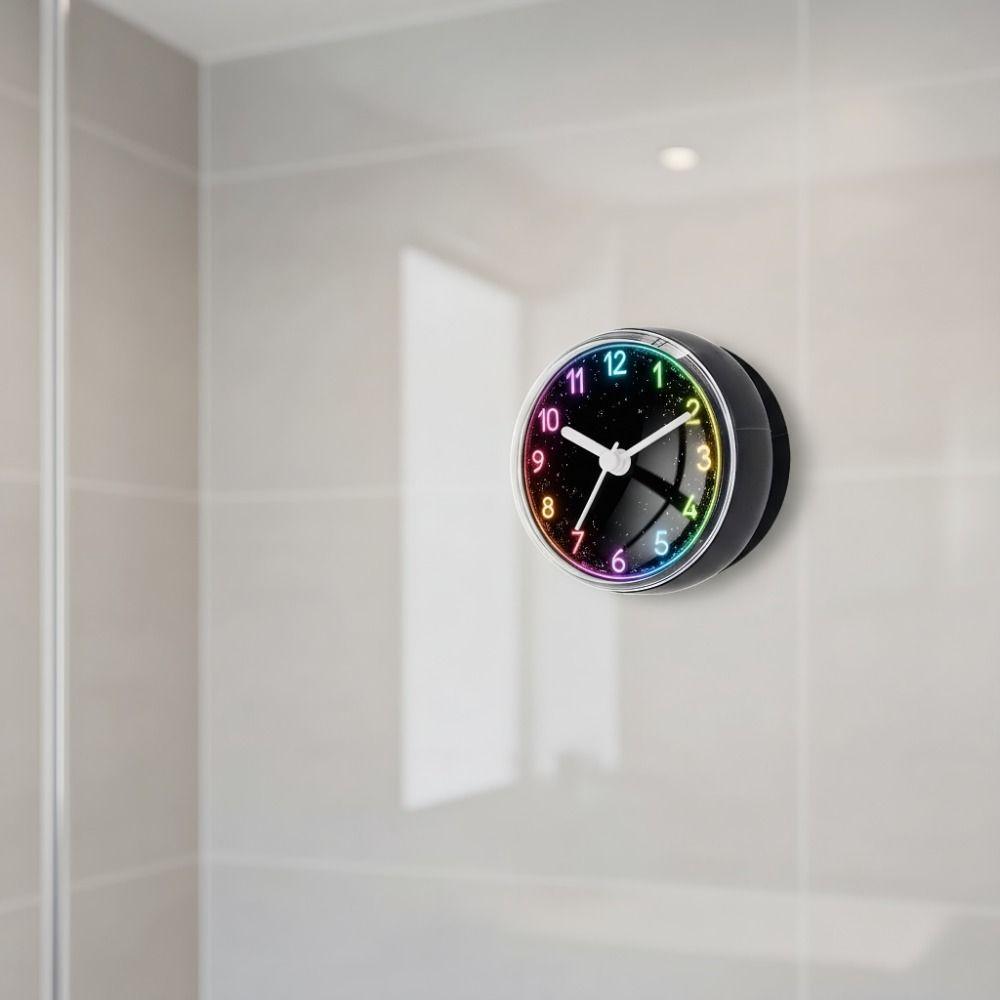 Waterproof Bathroom Clock Ergonomic Fitness Pull Rope Shower Clock Quartz Clock Living Room