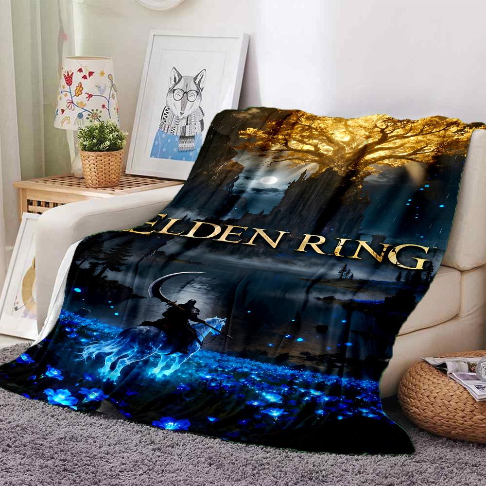 1pc Blanket - Game E-ELDEN R-RING Print Design,Lightweight Blanket for Sofa,Bed- Soft &Warm,Gift for All Seasons
