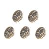 50 Set Pants Buttons No Sew Removable 17mm Rose Pattern Stainless Steel Antique Brass with 2x6.5mm P