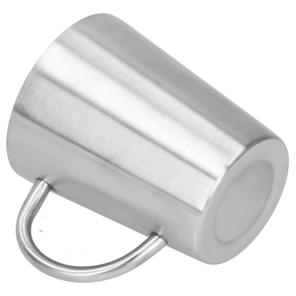 340ml 304 Stainless Steel Beer Mug Coffee Water Cup with Handgrip Double Wall DrinkwareStainless