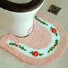 Oval Toilet Pad Home Square Shape Bathroom Floor Mat Coral Velvet Carpet Bathroom Rug Toilet Non-slip Bath Mats Absorbent Pads