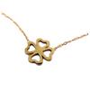 [P8101] - Rose Gold 'Clover' Steel Necklace - 11x11 Mm