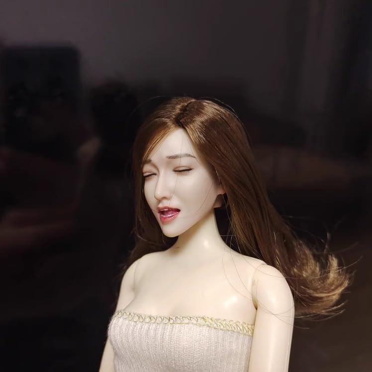 Игрушки и хобби масштабная фигурка Совместима с TBLeague и другими элементарными телами Жемчужно-белая кожа Закрытые глаза Длинные каштановые волосы