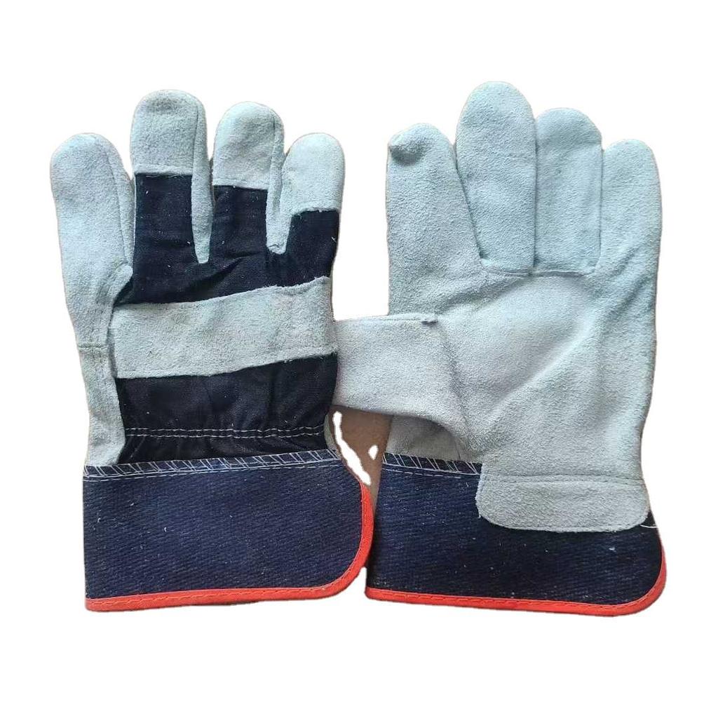 Welding Safety Gloves Durable Leather Gloves Puncture Resistant Gloves Labor Protection Gloves Industrial Working Gloves