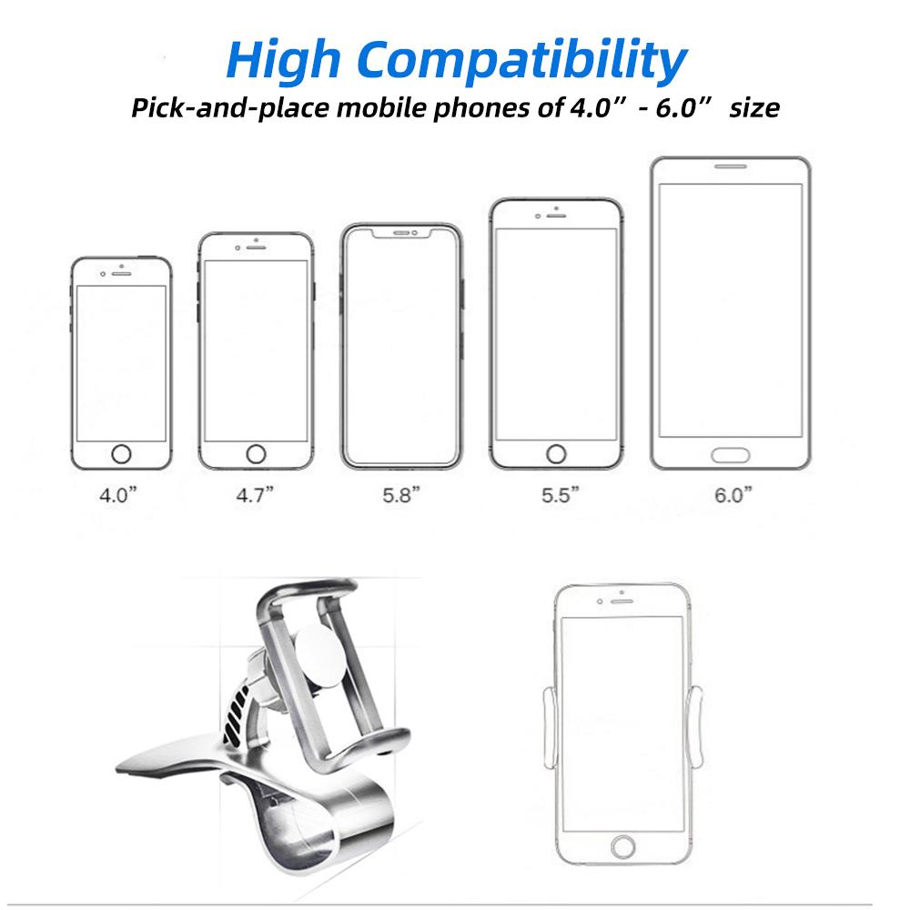 FONKEN Автомобильный держатель для телефона/GPS с креплением на приборную панель, с вращением на 360 градусов