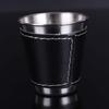 Пивная чашка из искусственной кожи, нескользящая, нержавеющая, безопасная пивная чашка из нержавеющей стали