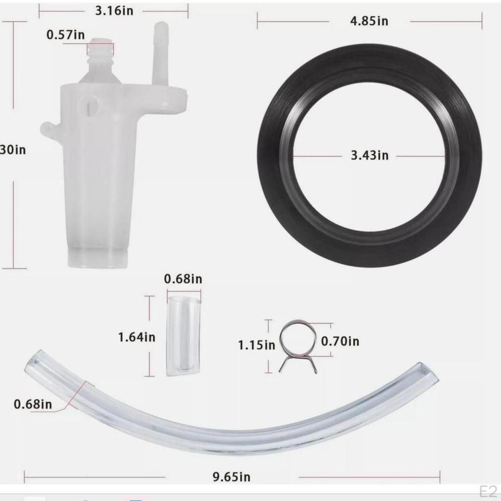 Toilet Water Valve Kit, 34122 Clamp Convenient RV Vacuum Breaker Kit Flush Hose Inlet