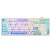 Двухцветная механическая игровая клавиатура Aurora GK10 с 98 клавишами, с возможностью горячей замены, с подсветкой (Трехрежимный, Проводной/Беспроводной, Перезаряжаемый)