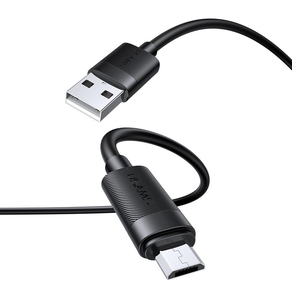 USAMS SJ779 U94 1m USB-A to Micro USB 2A 18W Fast Charging Cable Data Sync Cord for Android Phones