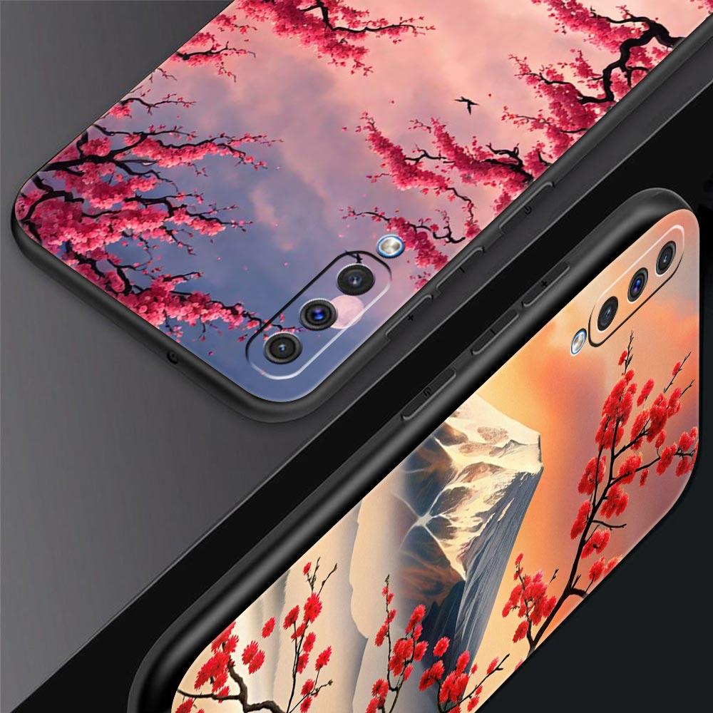 Япония Гора Фудзи Картина Цветение сакуры Чехол для телефона Для Samsung A56 A36 A26 A34 A17 A16 A06 A14 A12 A54 A72 A52 A50 A40 A32Чехол