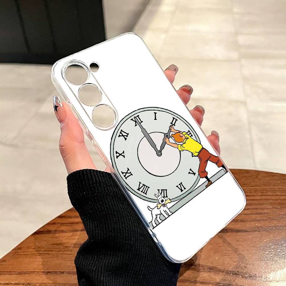 Собака Приключения Тинтина Чехол для телефона для SamsungA10,12,20,21S,30,31,40,50,51,52,70,71 Прозрачная крышка
