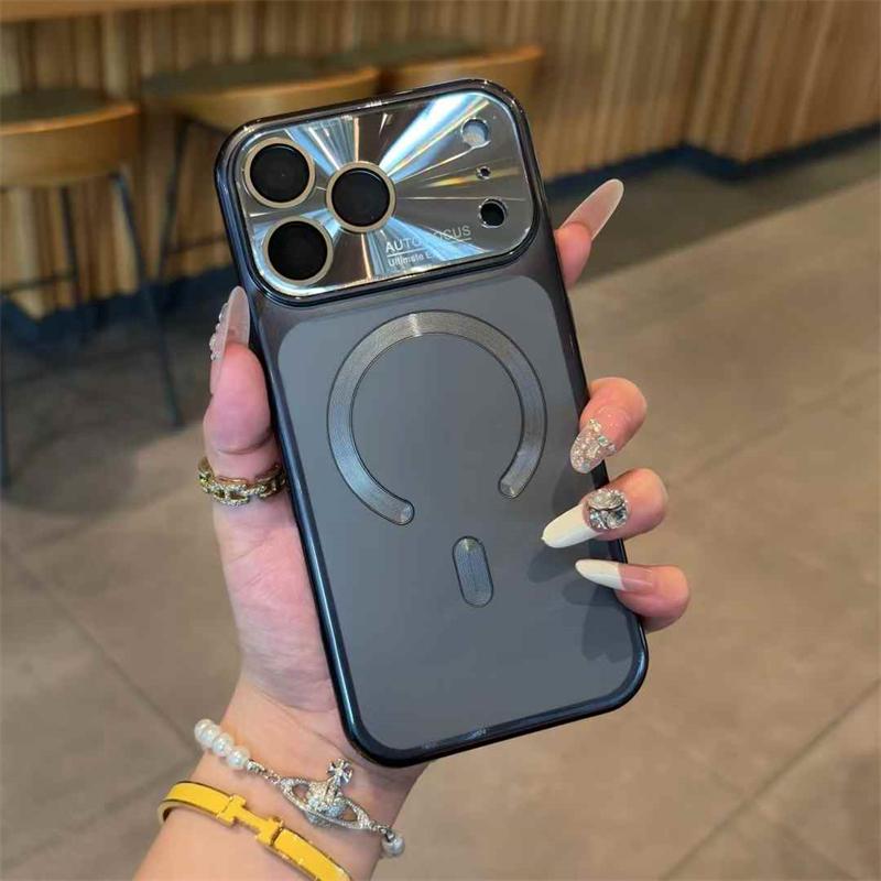 MagSafe Magnetic For Phone Case For iPhone 17 16 15 14 13 Pro Max Large Window Lens Protective Cover