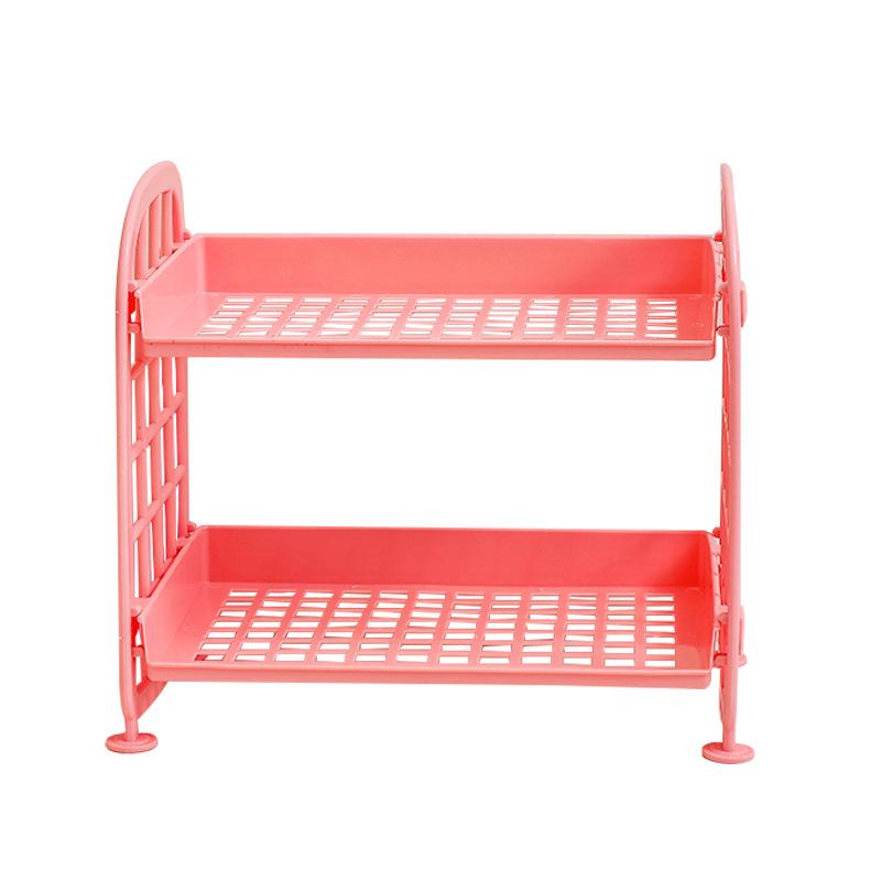 Cosmetic Jewelry Double-layer Folding Storage Rack Simple Home Desktop Bathroom Rack