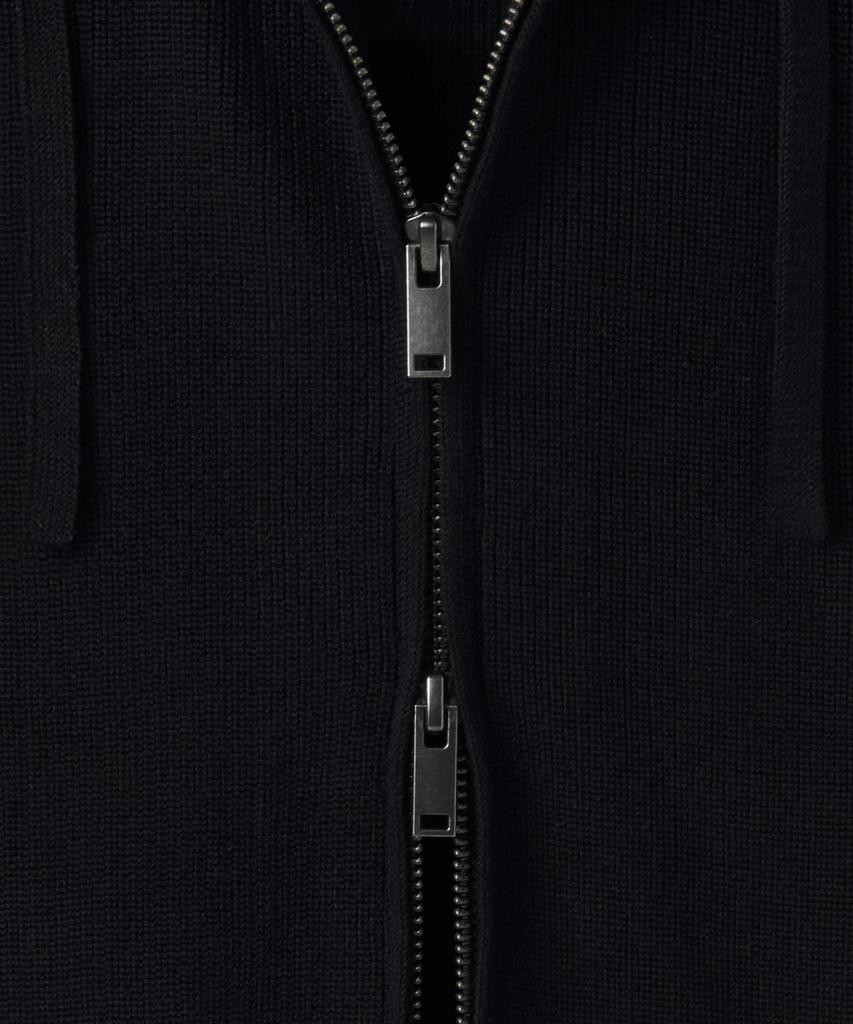 MUSINSA STANDARD Washable Supima Cotton Knit Hooded Zip-Up [Black]