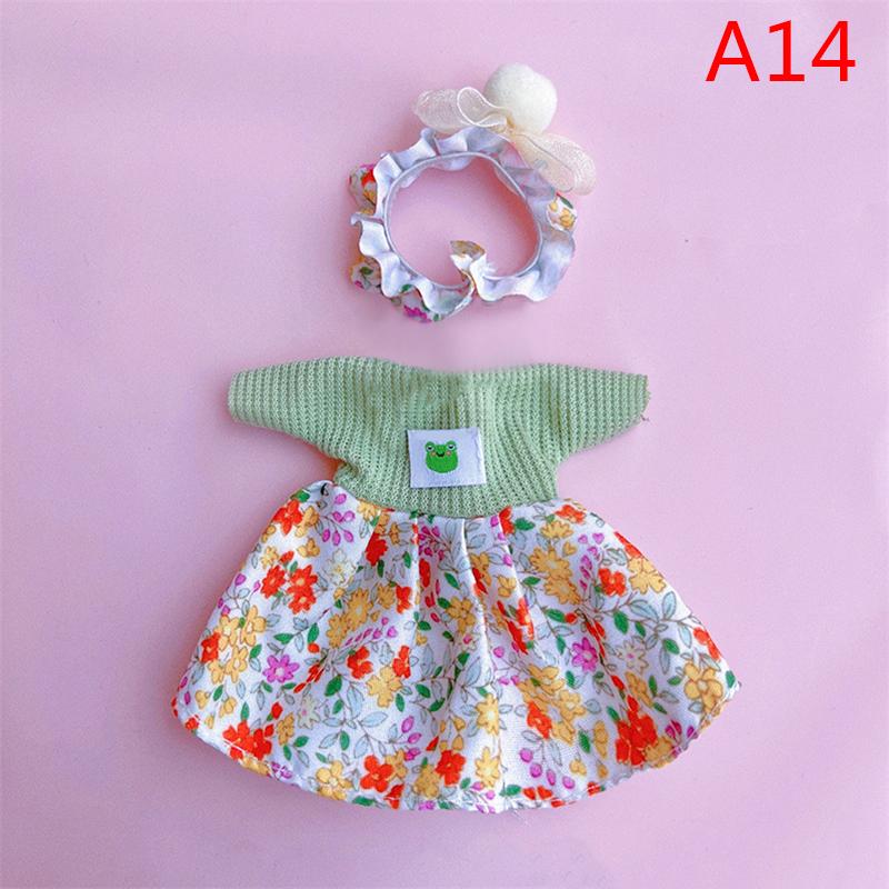 Clothes Set for 16-17cm Ob11 Doll Fashion Suit 1/8 bjd Doll Dressup Skirt 6 Inch Cute Clothes Uniform