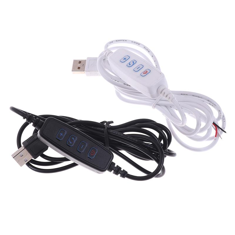 Usb Power Cord Multi-Function Switch Controller Usb Stepless Dimming 10-Speed Switch Line Three-Tone Light