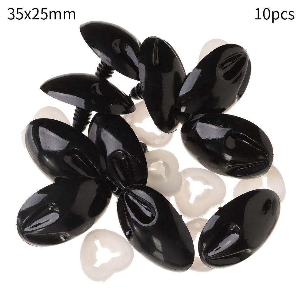 10pcs Plastic DIY Tool Bear Buttons DIY Doll Noses Safety Noses Parts Oval Nose Dolls Accessories