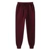 Unisex Warm Fleece Sweatpants - Plus Size, Solid Color, Casual Fitness Running Trousers