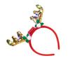 Christmas Reindeer Horn Headbands Glitter LED Hair Hoop for Christmas Headpiece Fancy Dress Party Supplies