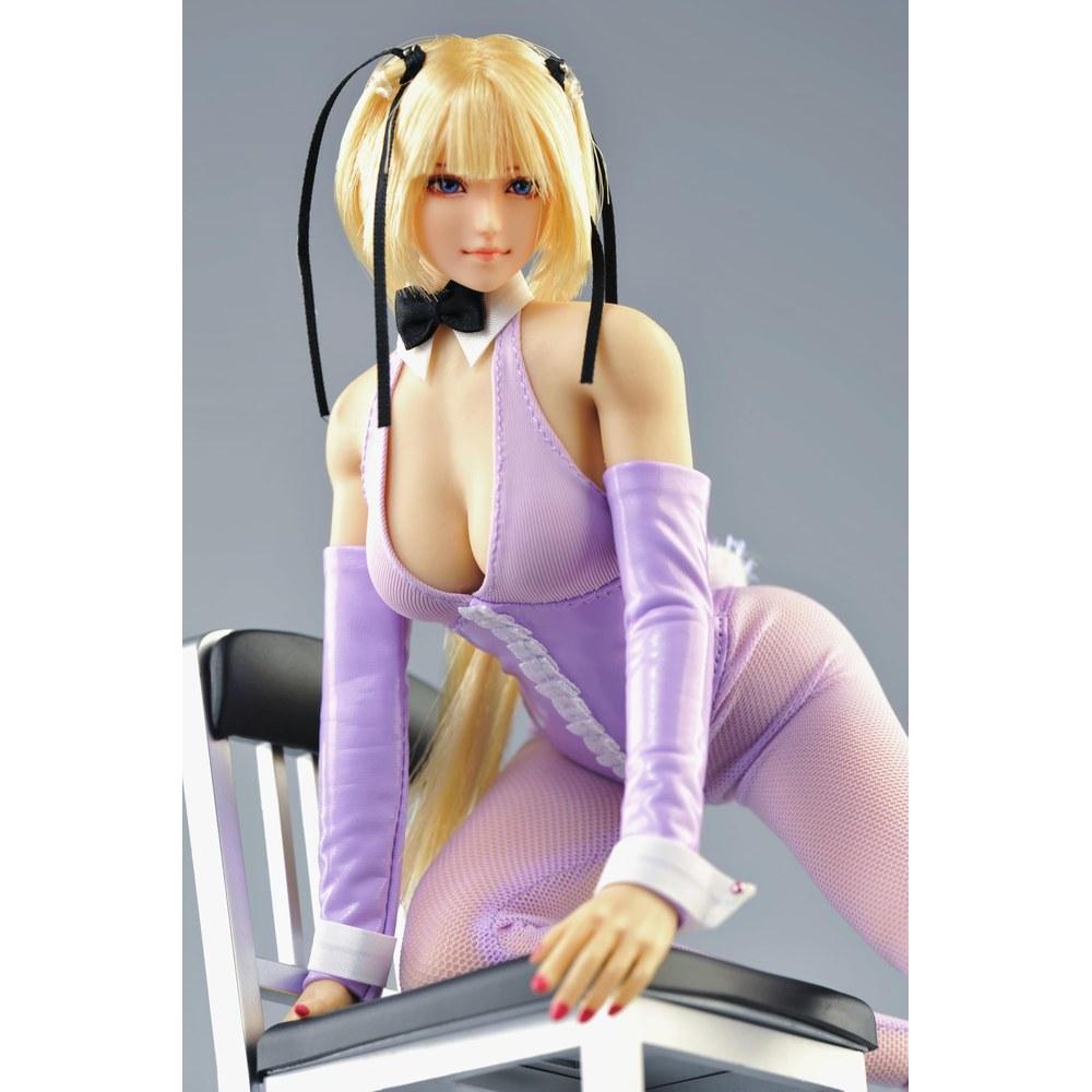 HAMRETHYPPZ 1/6 Женский Костюм Сексуальное Платье Юбка Костюм Кролика Открытая Грудь Фиолетовый Боди Голова Обувь Не Включены