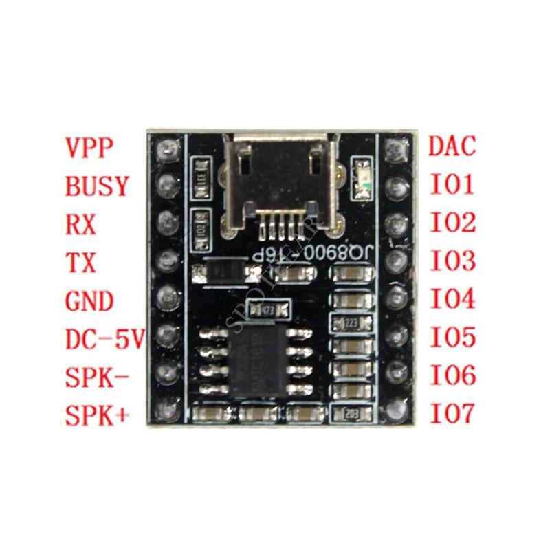 Voice Recognition JQ8900-16P MP3 Music Module with USB & Serial Port