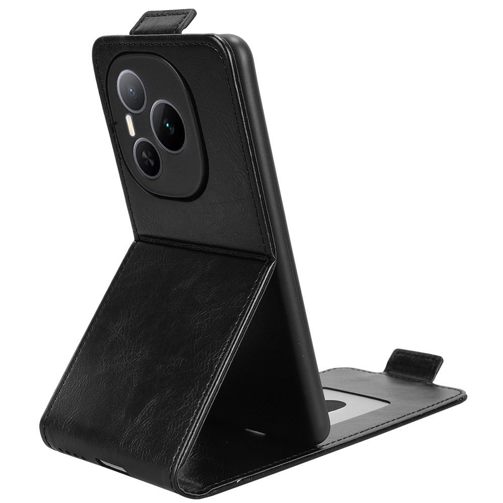 For Honor Power 5G Stand Case Magnetic Clasp Vertical Flip Leather Phone Cover with Card Holder
