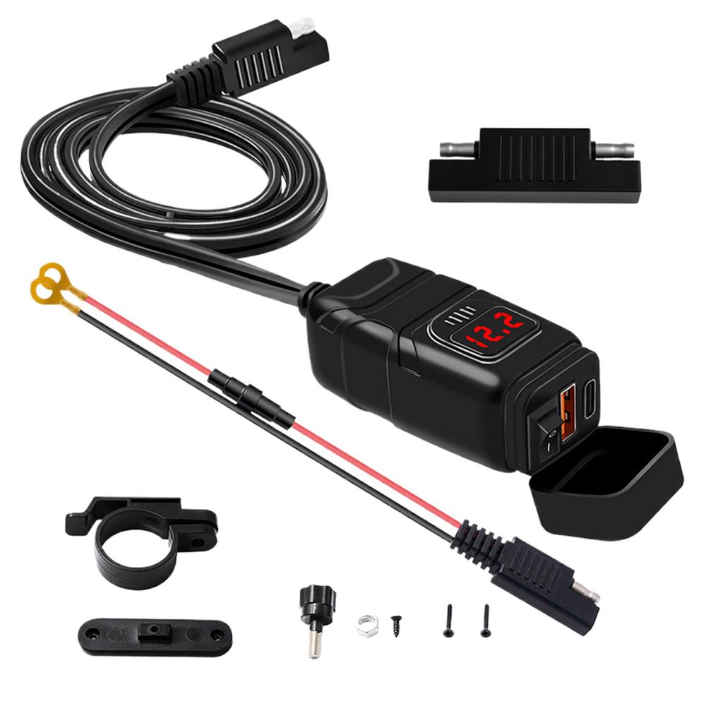 Мотоциклетное зарядное устройство для телефона USB C Motor USB быстрое зарядное устройство для мотоцикла USB зарядное устройство с USB Type C для телефона планшета GPS лодки