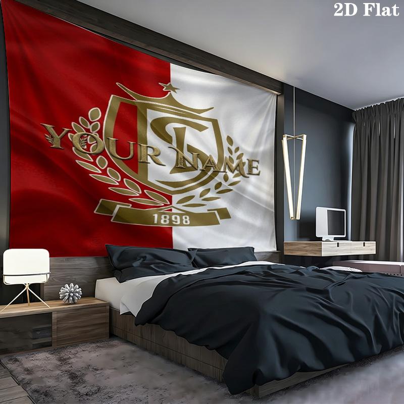 Crest Legacy Custom Name Wall Tapestry Aesthetic Wall Hanging Printed Fabric Blanket Decorative Tapestries For Bedroom Living Room Home Decor