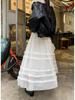 Elegant Korean Style Lace and Gauze Puffy Skirt - 2026 Early Spring/Autumn Collection