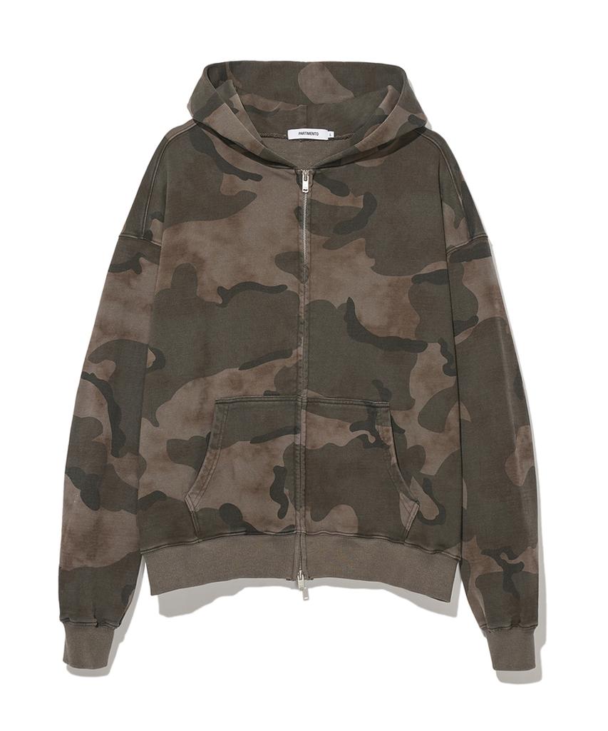 Худи на молнии Partimento Stain Camo Хаки