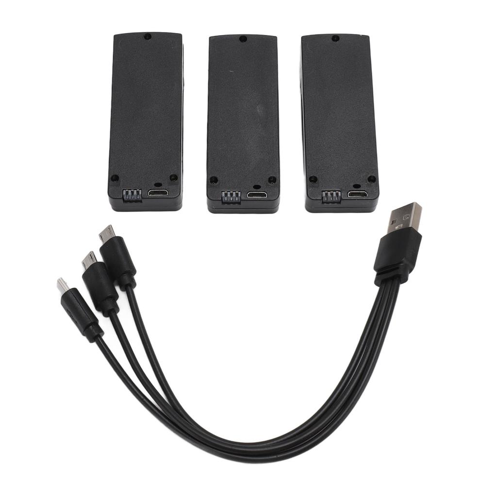 3Pcs Lithium Battery for RC Quadcopter 1800mAh 3.7V Small Light Portable Sturdy ABS Shell RC Drone B