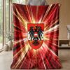 Austria Football Printed Flannel Blanket Skin Friendly Warm Decorative Throw for Indoor Couch Bed Daily Use