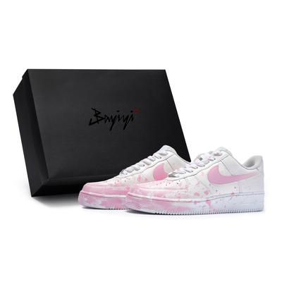 Air Force 1 811 Производство, Сцена, крадущая сердце, Специальная коробка для обуви Низкие кеды для скейтборда Мужские Белый Розовый CW2288-111(Team80-S-BOX)