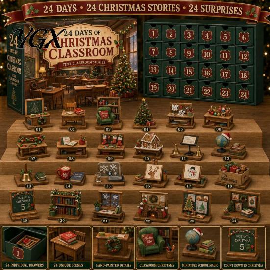 Miniature Hobby Collection 2026 Career Advent Calendar, 24-Day Countdown Box with Mini Occupation Desktop Display Collectible Figures, Community