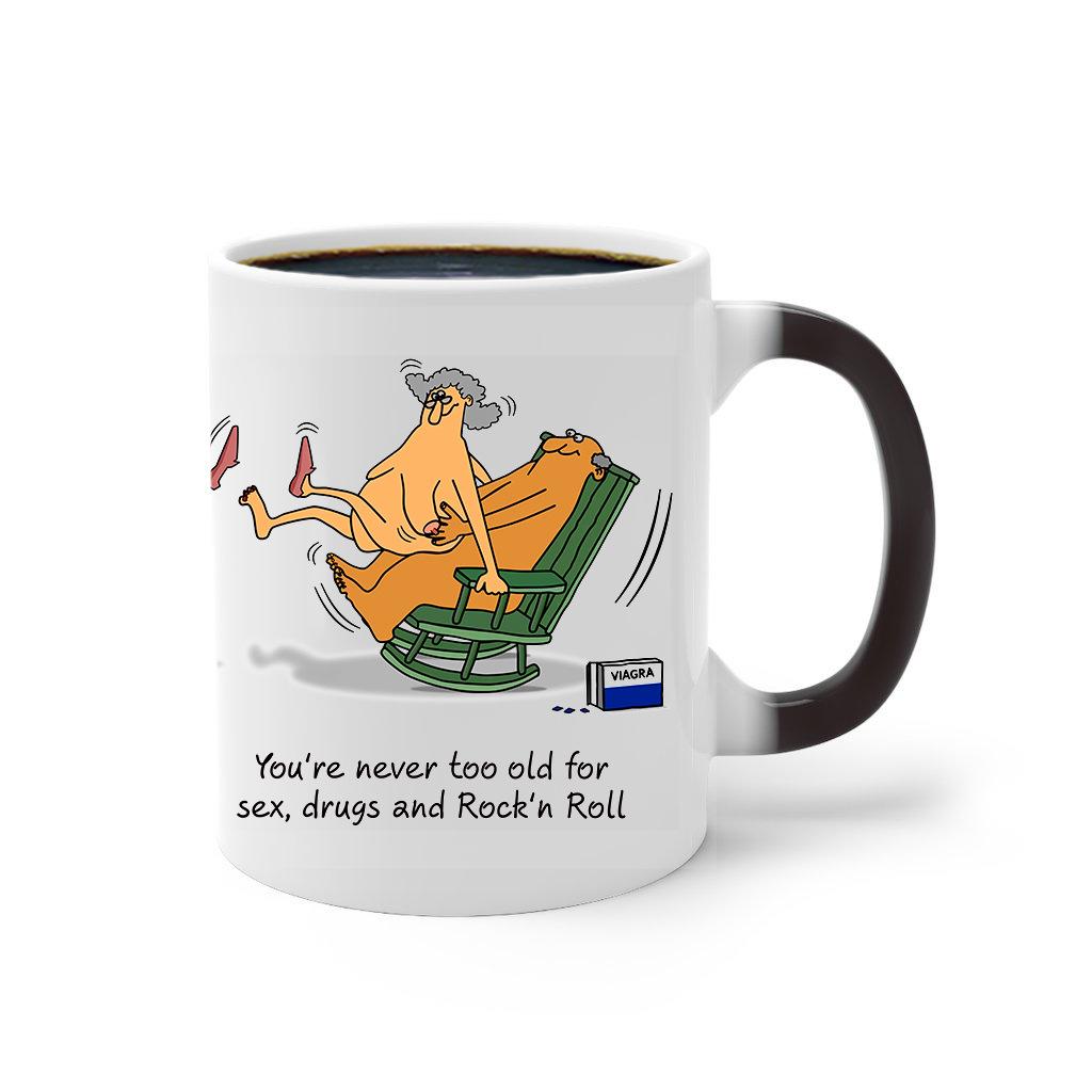 Забавная мультяшная серия, меняющая цвет кружка, керамическая чашка для кофе с ощущением тепла, праздничный подарок для мужчин и женщин