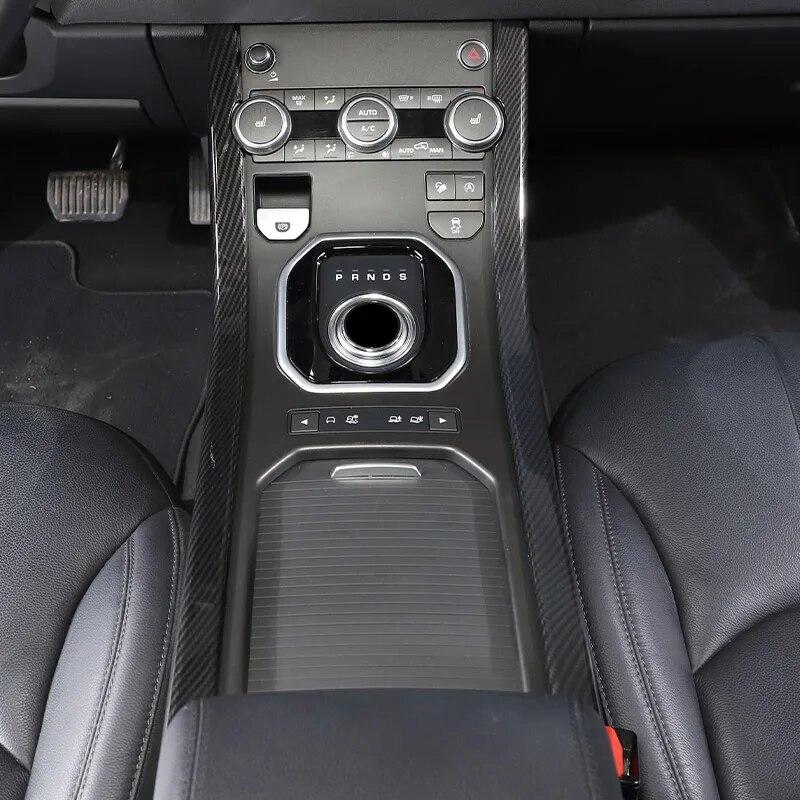 Для Land Rover Range Rover Evoque 2012-2018 ABS углеродное волокно/серебристый автомобильный центр управления боковой отделкой полоса наклейка автомобильные аксессуары