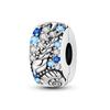 925 Silver Clip Charm Inlaid Zircon Cat Butterfly Charm Silicone Spacer Beads For Women Bracelet DIY Jewelry