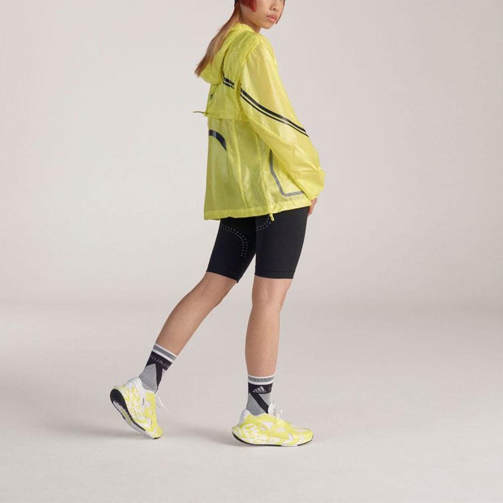 adidas Полосатая спортивная куртка с капюшоном для бега женская куртка желтая HS8197