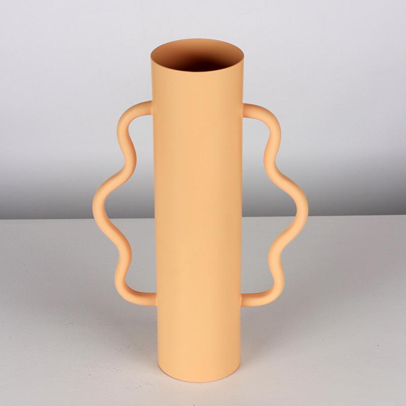 Геометрическая ваза в стиле скандинавского искусства, креативная нестандартная бинауральная ваза для цветов, модель входа в дом, мягкие украшения для дома