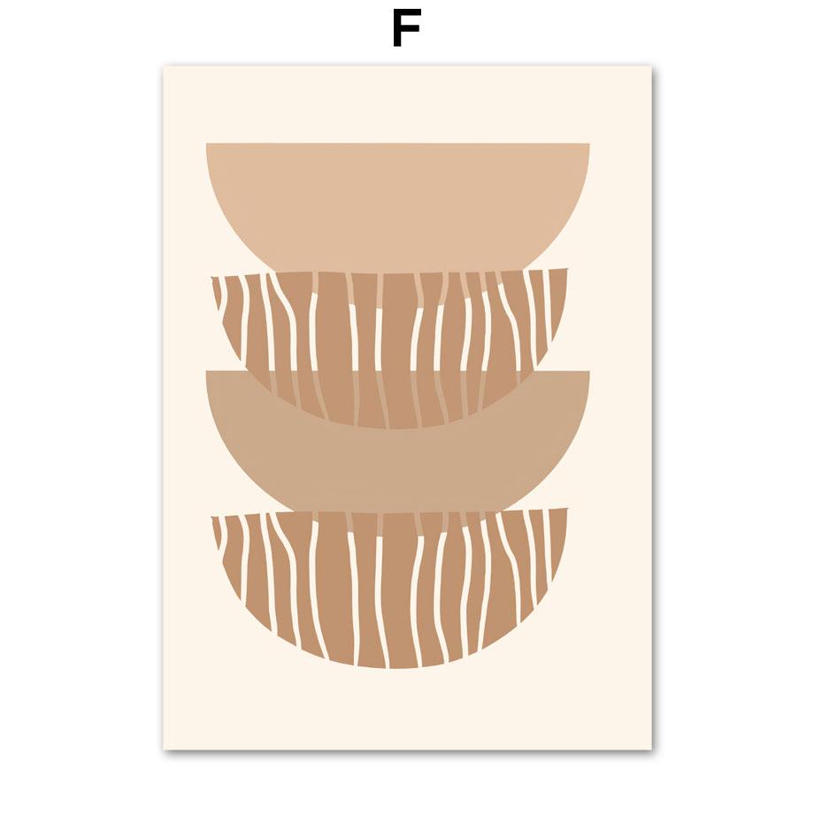 Boho Lines Sun Girl Vase Leaf Rainbow Geometry Wall Art Canvas Painting Nordic Posters And Prints Pictures For Living Room Decor