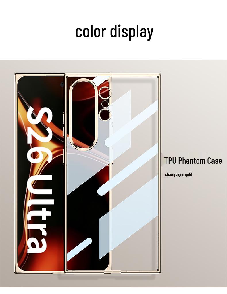 Прозрачный ТПУ чехол Samsung S26 Ultra с подушкой безопасности и большим вырезом для камеры