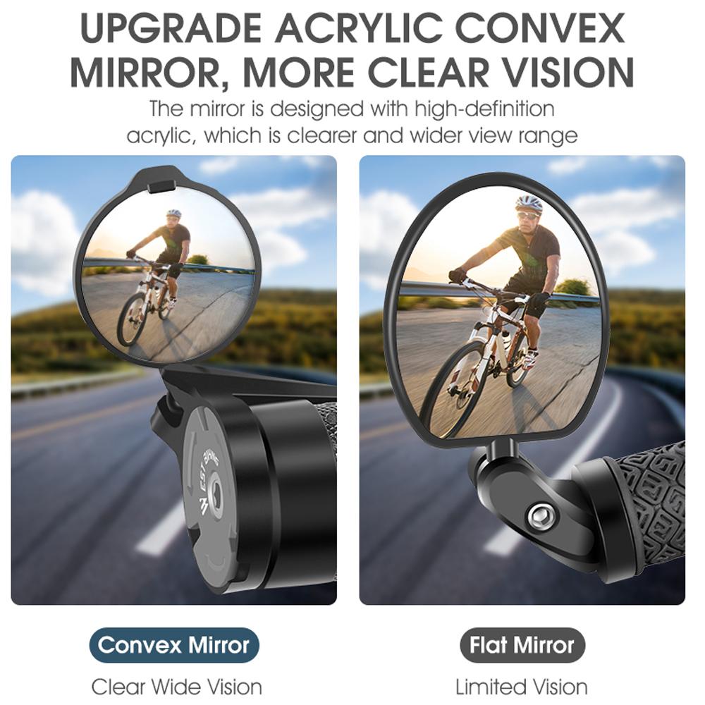 Bicycle Handlebar Plug Rearview Mirror Adjustable Bicycle Handlebar Mirror Bike Rearview Mirror