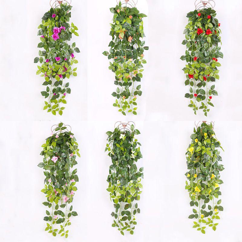 Elegant 90 Cm Artificial Silk Rose Garland For Stunning Home Wall Decor In Vibrant Colors